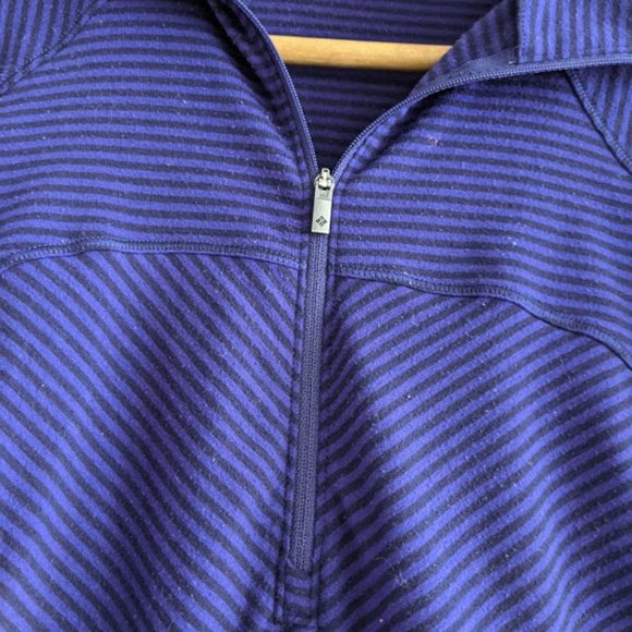 Columbia Purple/Black Striped Half-Zip Pullover S - Picture 6 of 9